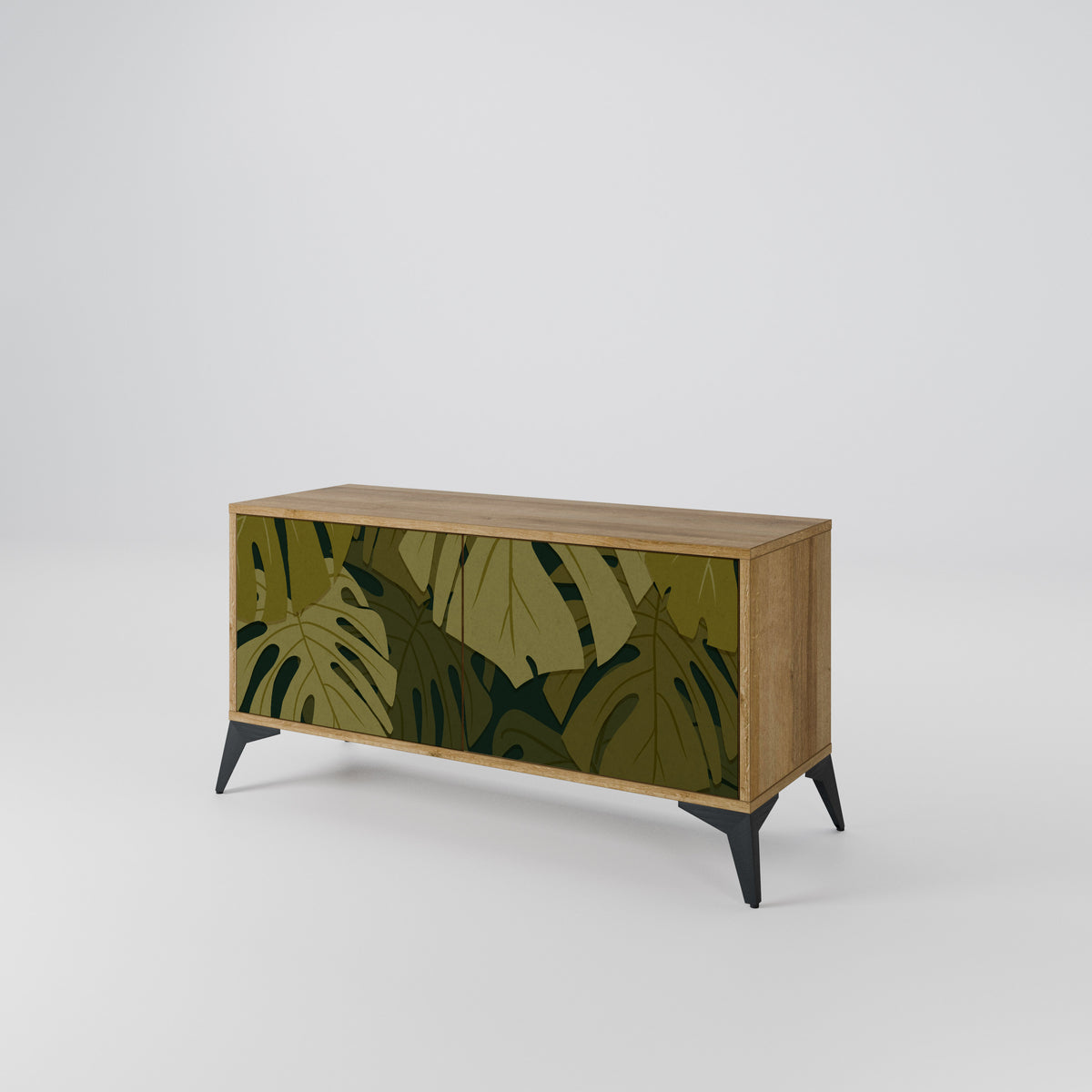 TROPICAL BEAUTY Mueble de TV Compacto de 2 puertas