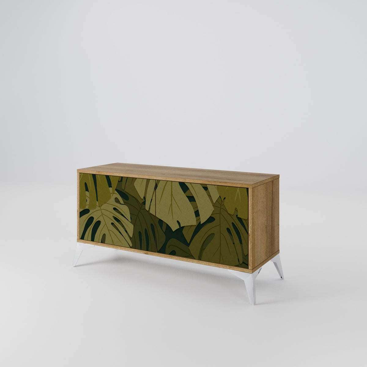 TROPICAL BEAUTY Mueble de TV Compacto de 2 puertas
