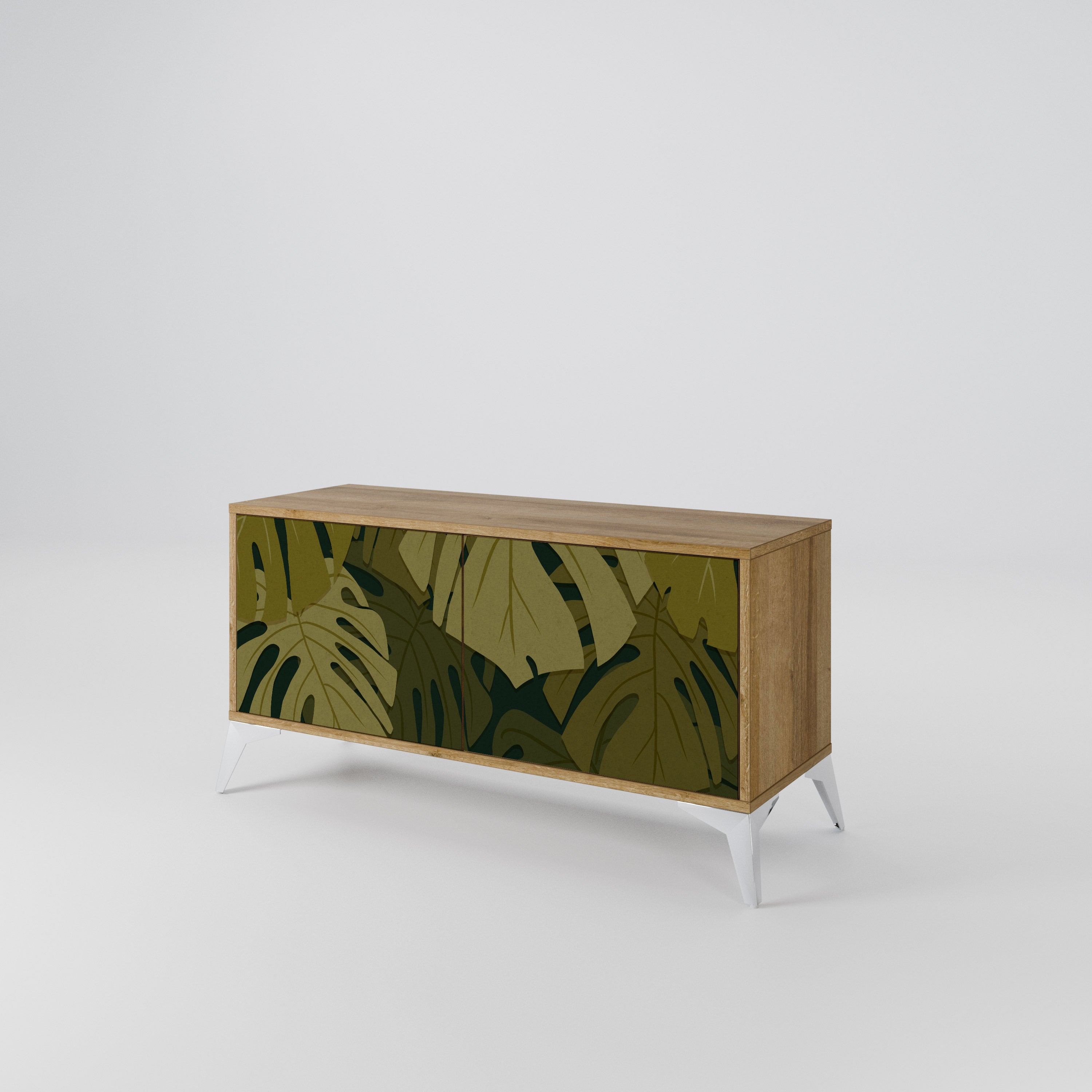 TROPICAL BEAUTY Mueble de TV Compacto de 2 puertas