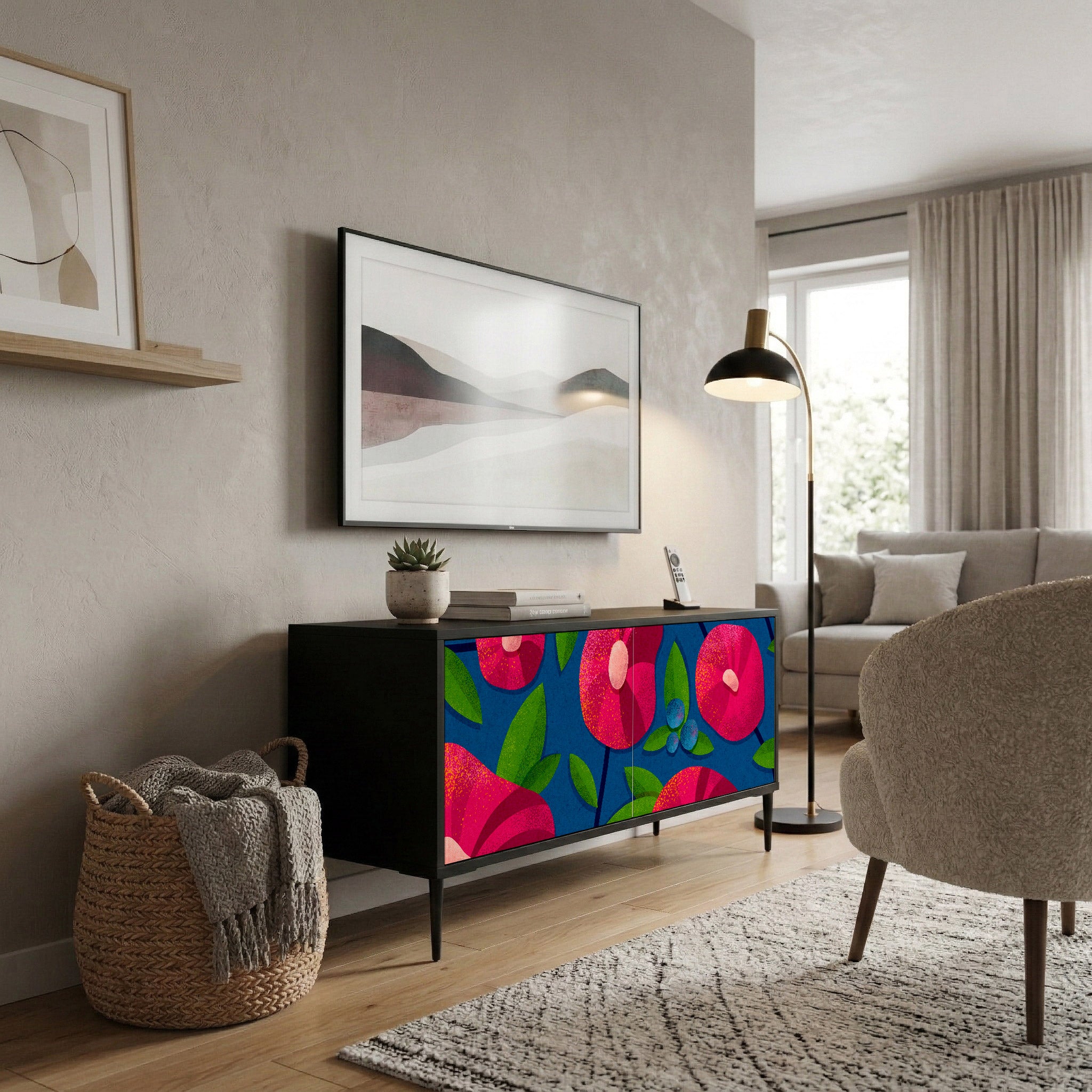 SPRING THOUGHTS Mueble de TV Compacto de 2 puertas