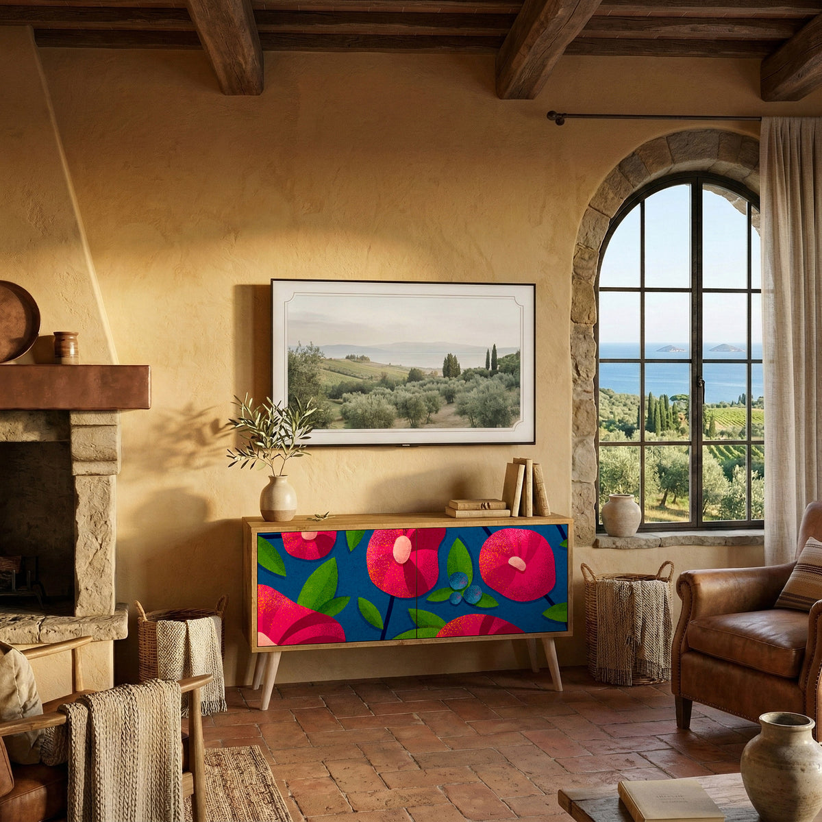 SPRING THOUGHTS Mueble de TV Compacto de 2 puertas