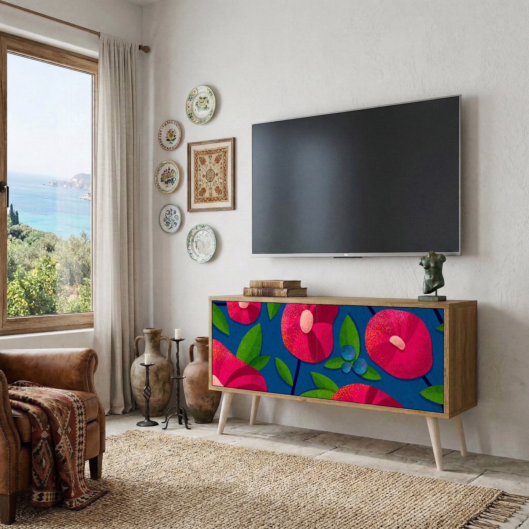 SPRING THOUGHTS Mueble de TV Compacto de 2 puertas
