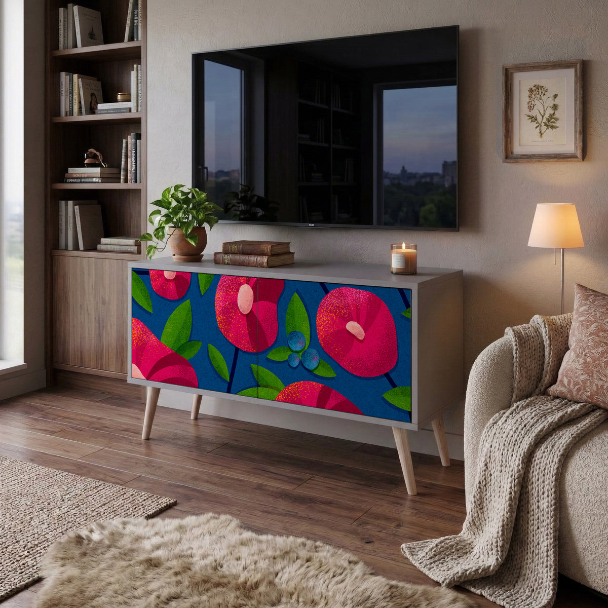 SPRING THOUGHTS Mueble de TV Compacto de 2 puertas