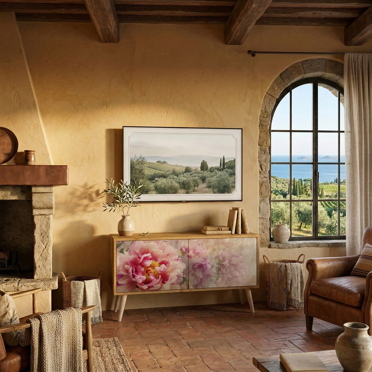 PEONY WHISPER Mueble de TV Compacto de 2 puertas