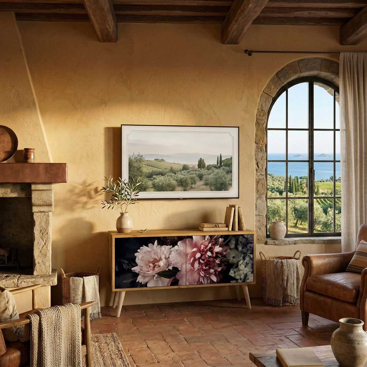 PURE BLOSSOM Mueble de TV Compacto de 2 puertas