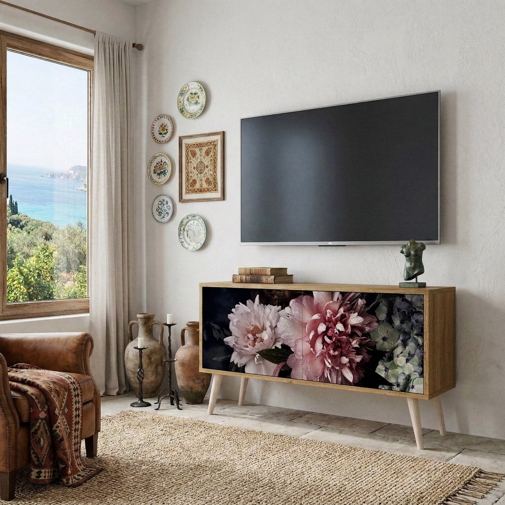 PURE BLOSSOM Mueble de TV Compacto de 2 puertas