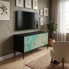 BLOOMING CHARM Mueble de TV Compacto de 2 puertas
