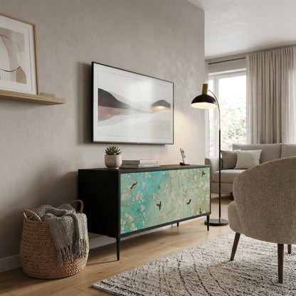 BLOOMING CHARM Mueble de TV Compacto de 2 puertas
