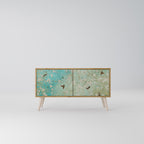 BLOOMING CHARM Mueble de TV Compacto de 2 puertas