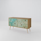 BLOOMING CHARM Mueble de TV Compacto de 2 puertas