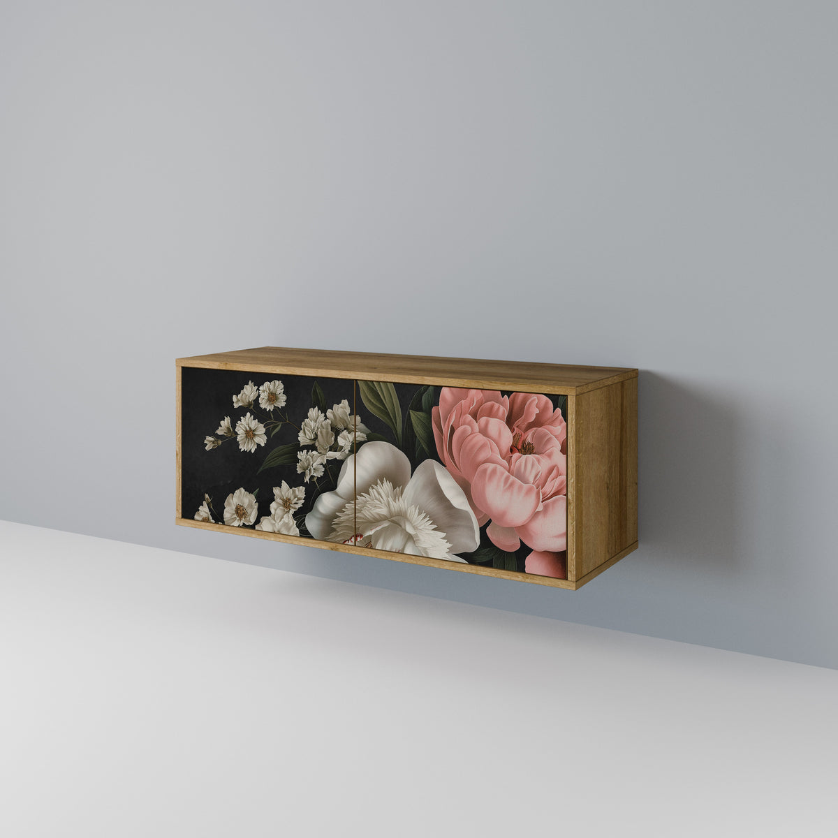 LUSH ELEGANCE Mueble de TV Compacto de 2 puertas