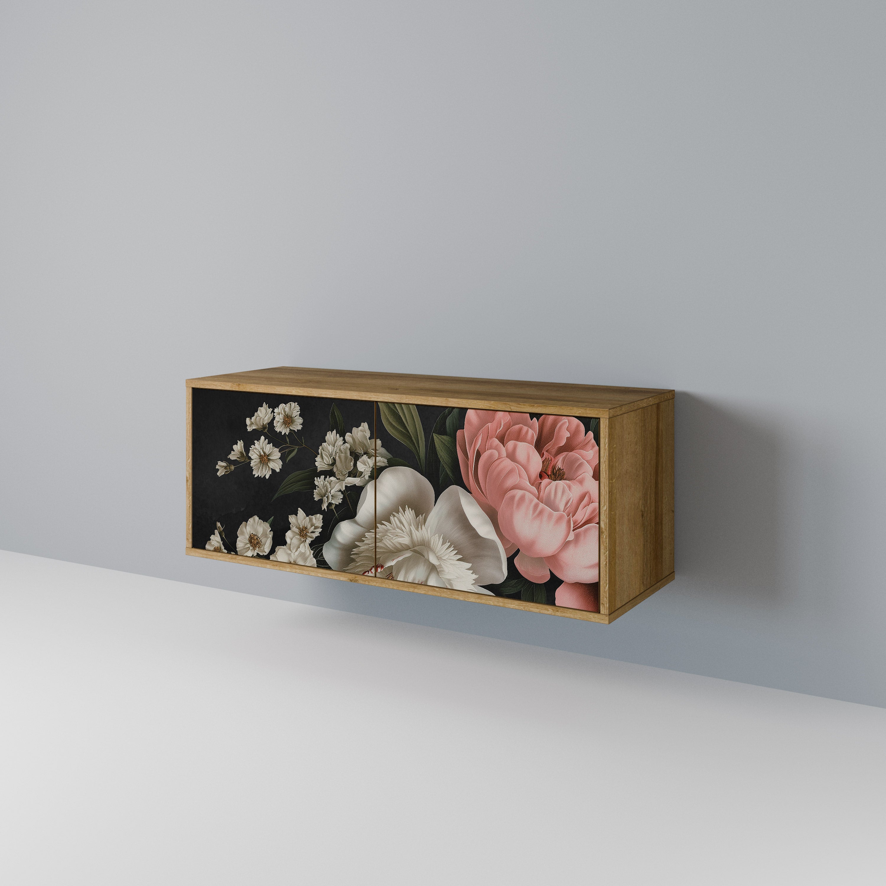 LUSH ELEGANCE Mueble de TV Compacto de 2 puertas