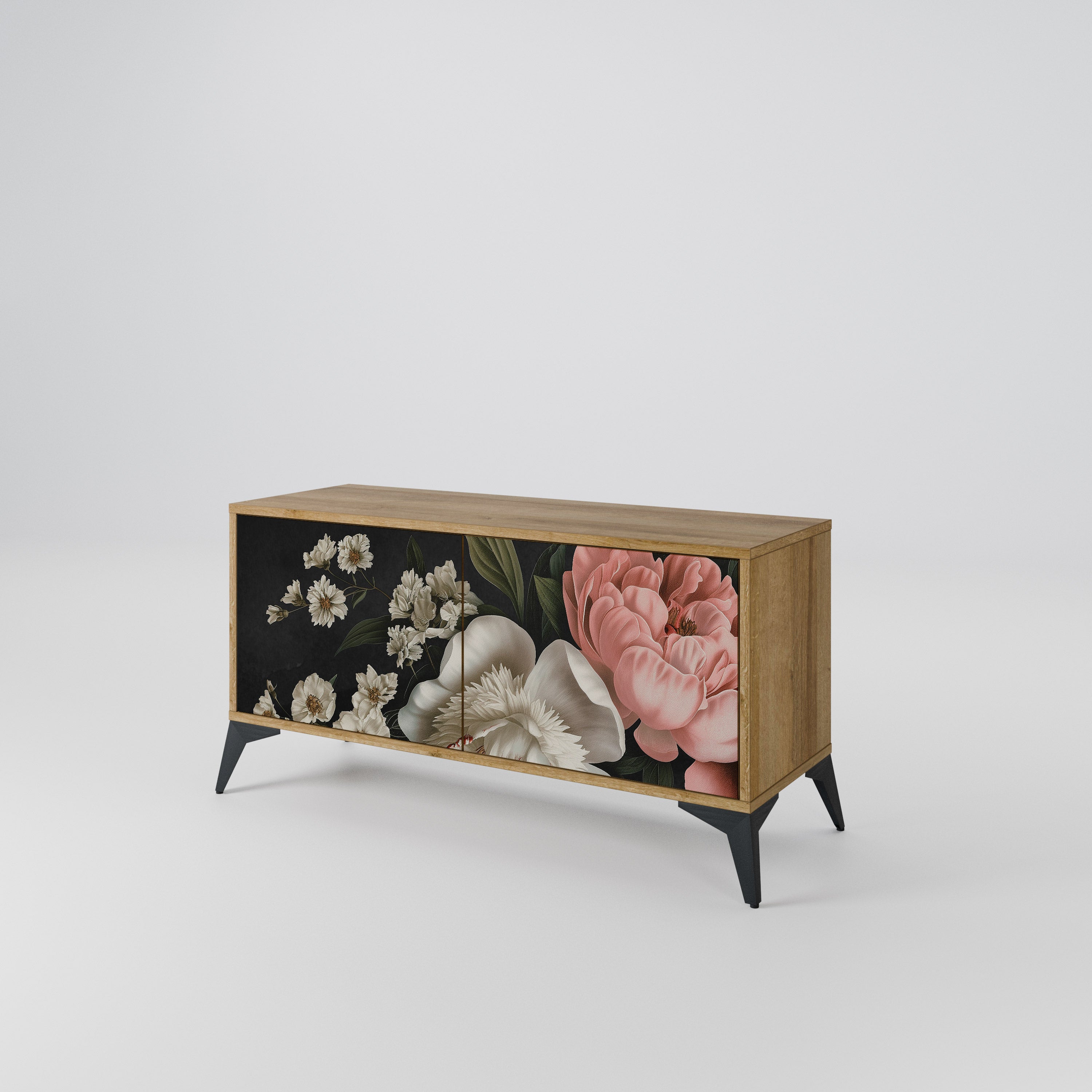 LUSH ELEGANCE Mueble de TV Compacto de 2 puertas