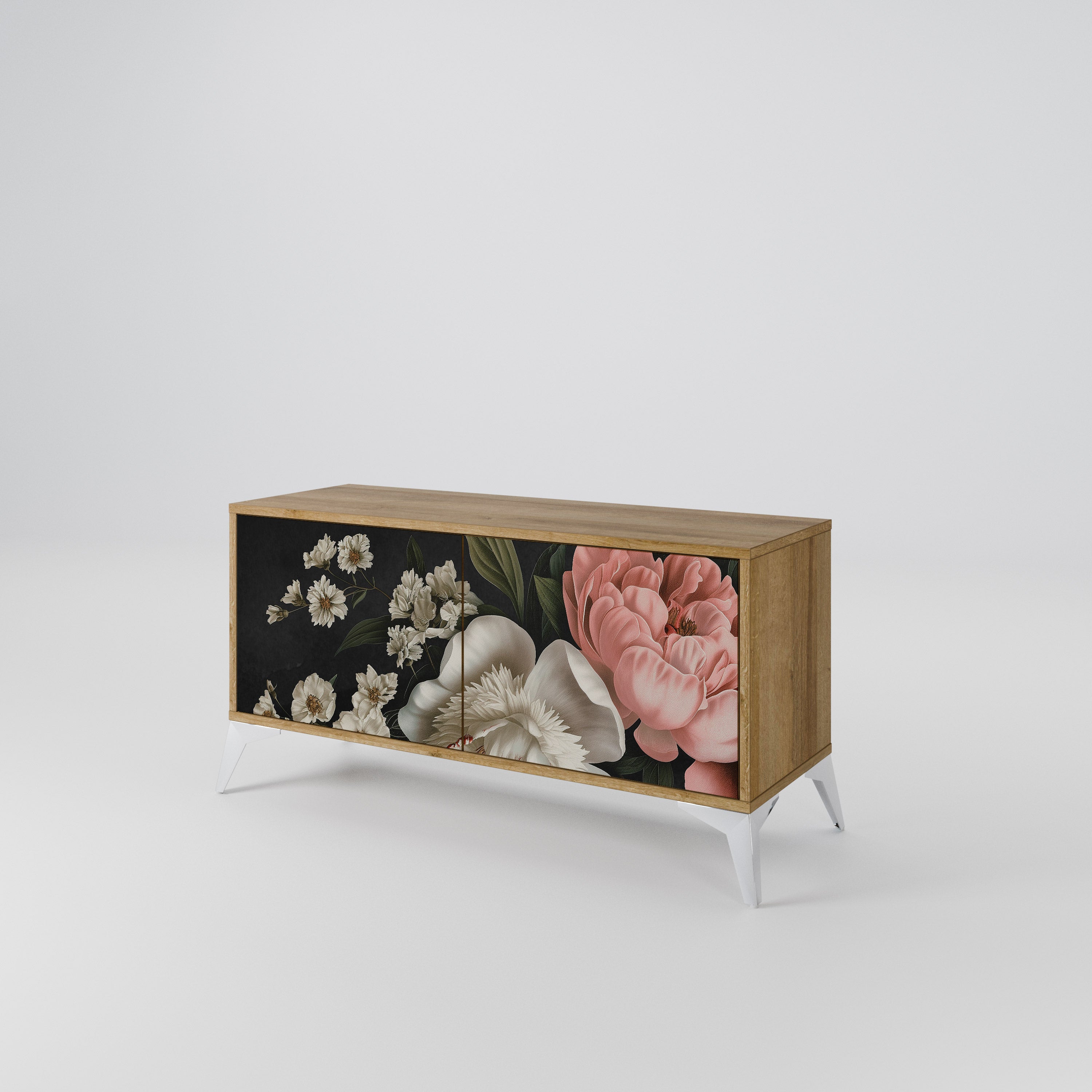 LUSH ELEGANCE Mueble de TV Compacto de 2 puertas