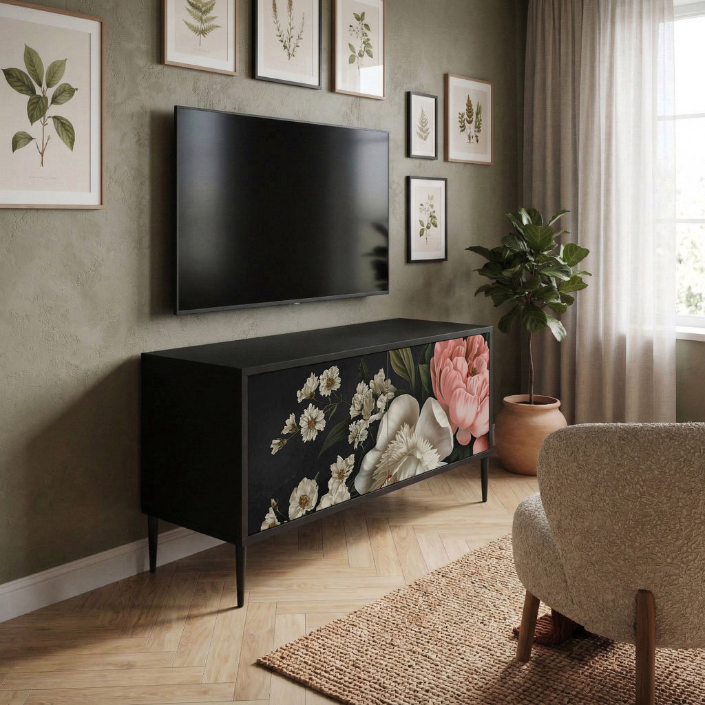 LUSH ELEGANCE Mueble de TV Compacto de 2 puertas