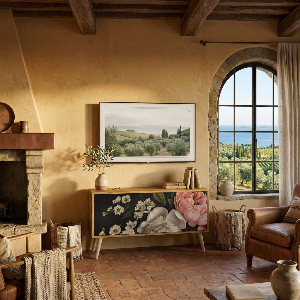 LUSH ELEGANCE Mueble de TV Compacto de 2 puertas