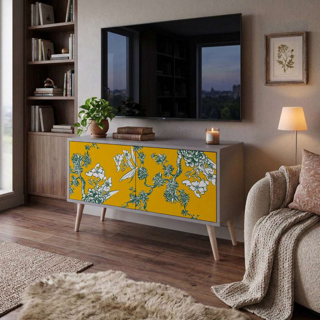 YELLOW CHINOISERIE Mueble de TV Compacto de 2 puertas