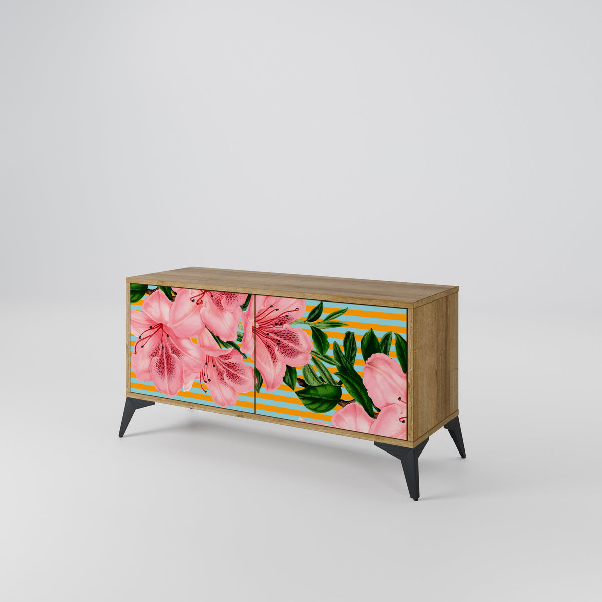 FRAGILE BEAUTY Mueble de TV Compacto de 2 puertas