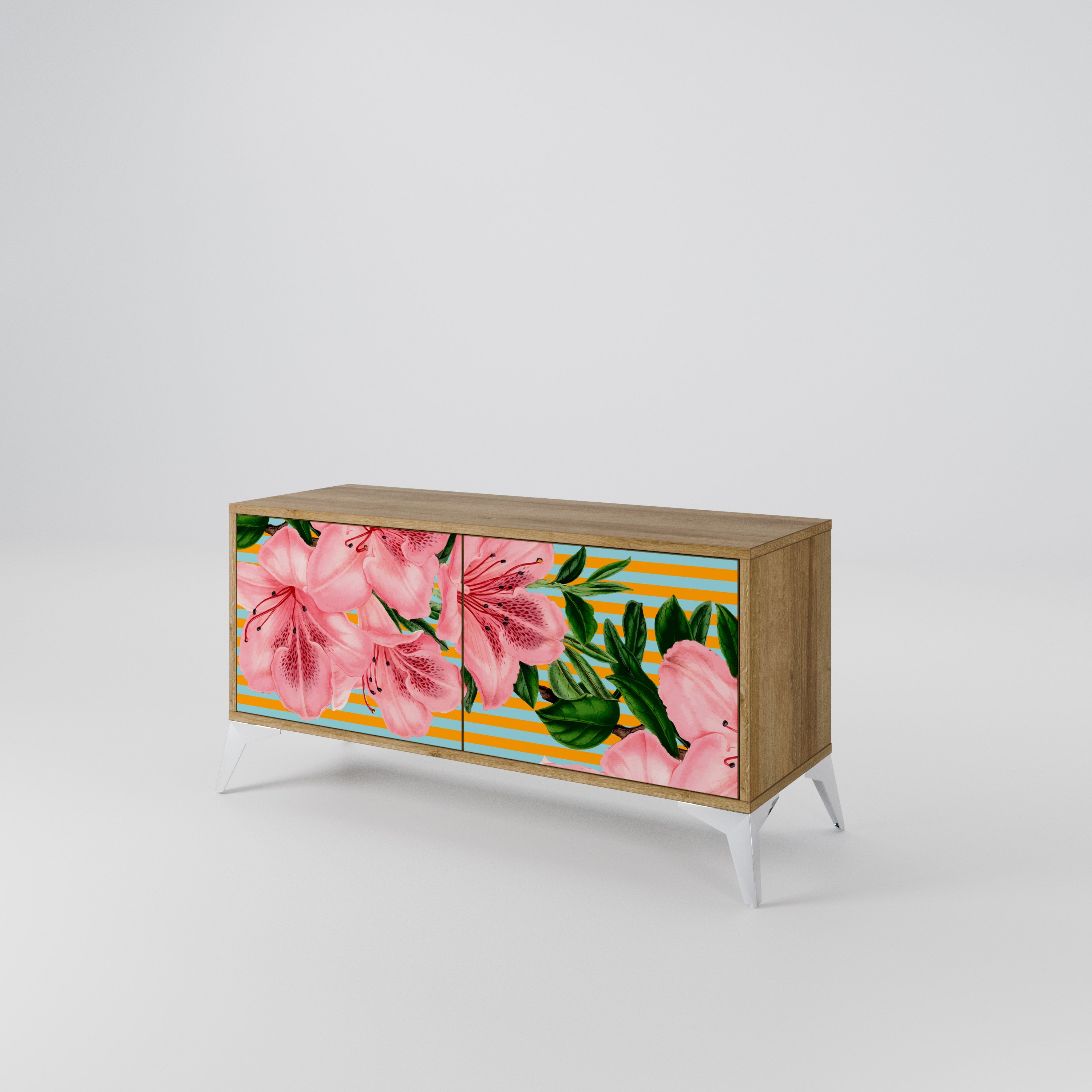 FRAGILE BEAUTY Mueble de TV Compacto de 2 puertas