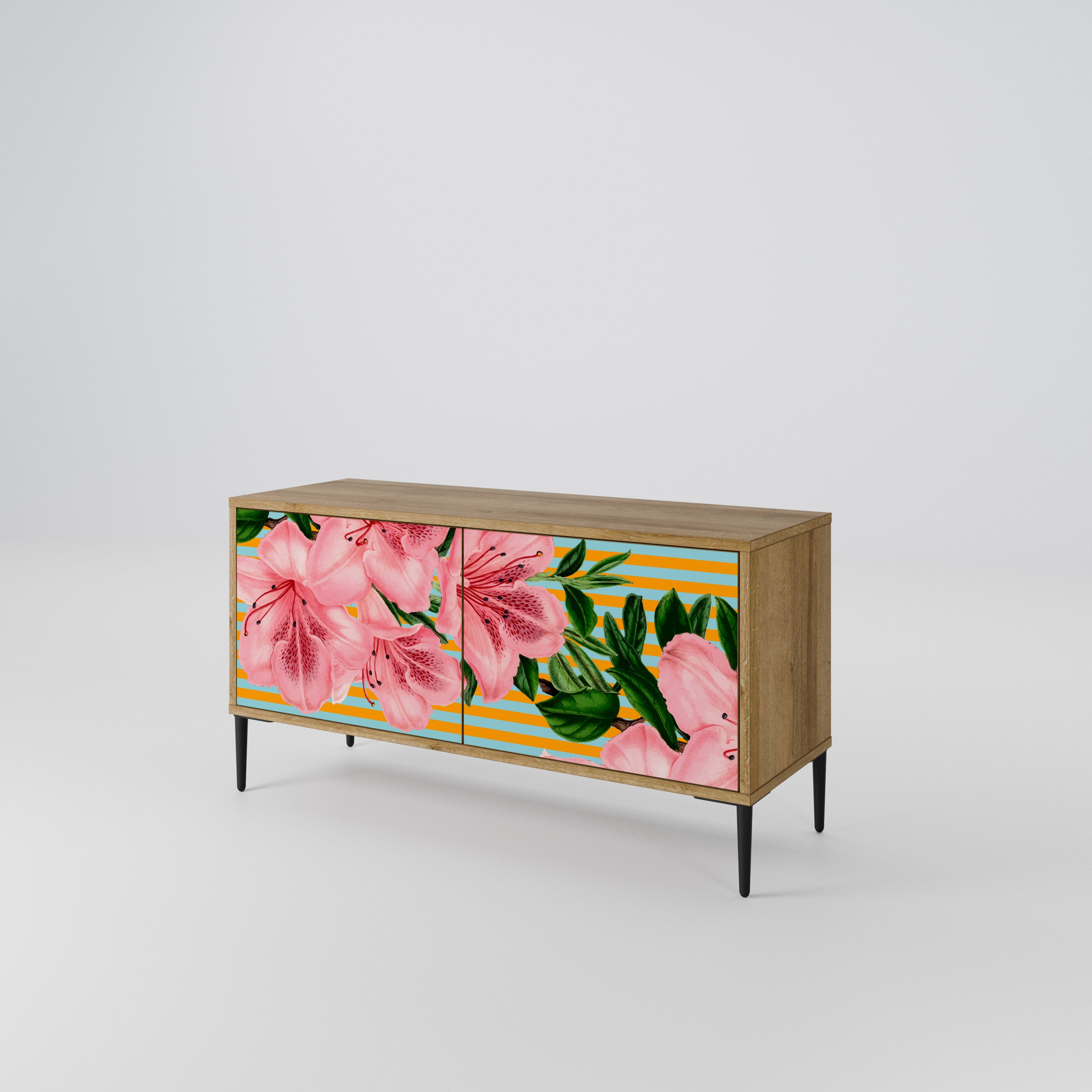 FRAGILE BEAUTY Mueble de TV Compacto de 2 puertas