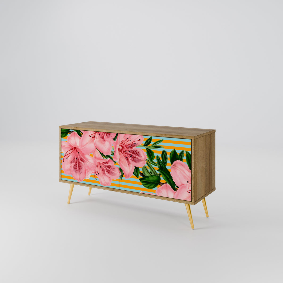 FRAGILE BEAUTY Mueble de TV Compacto de 2 puertas