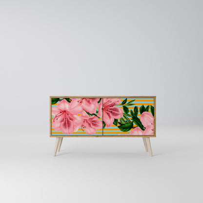 FRAGILE BEAUTY Mueble de TV Compacto de 2 puertas