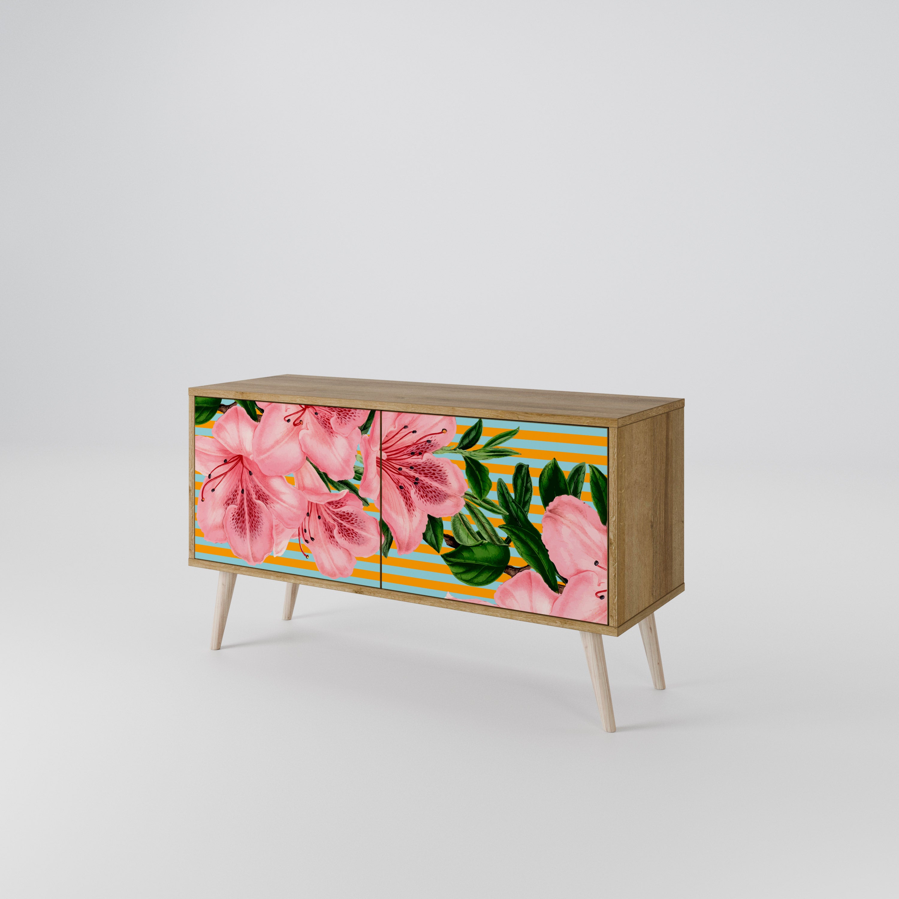 FRAGILE BEAUTY Mueble de TV Compacto de 2 puertas