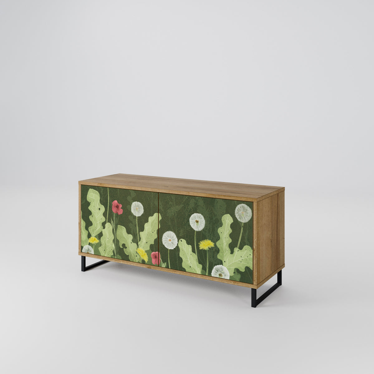 DANDELION AMUSE Mueble de TV Compacto de 2 puertas