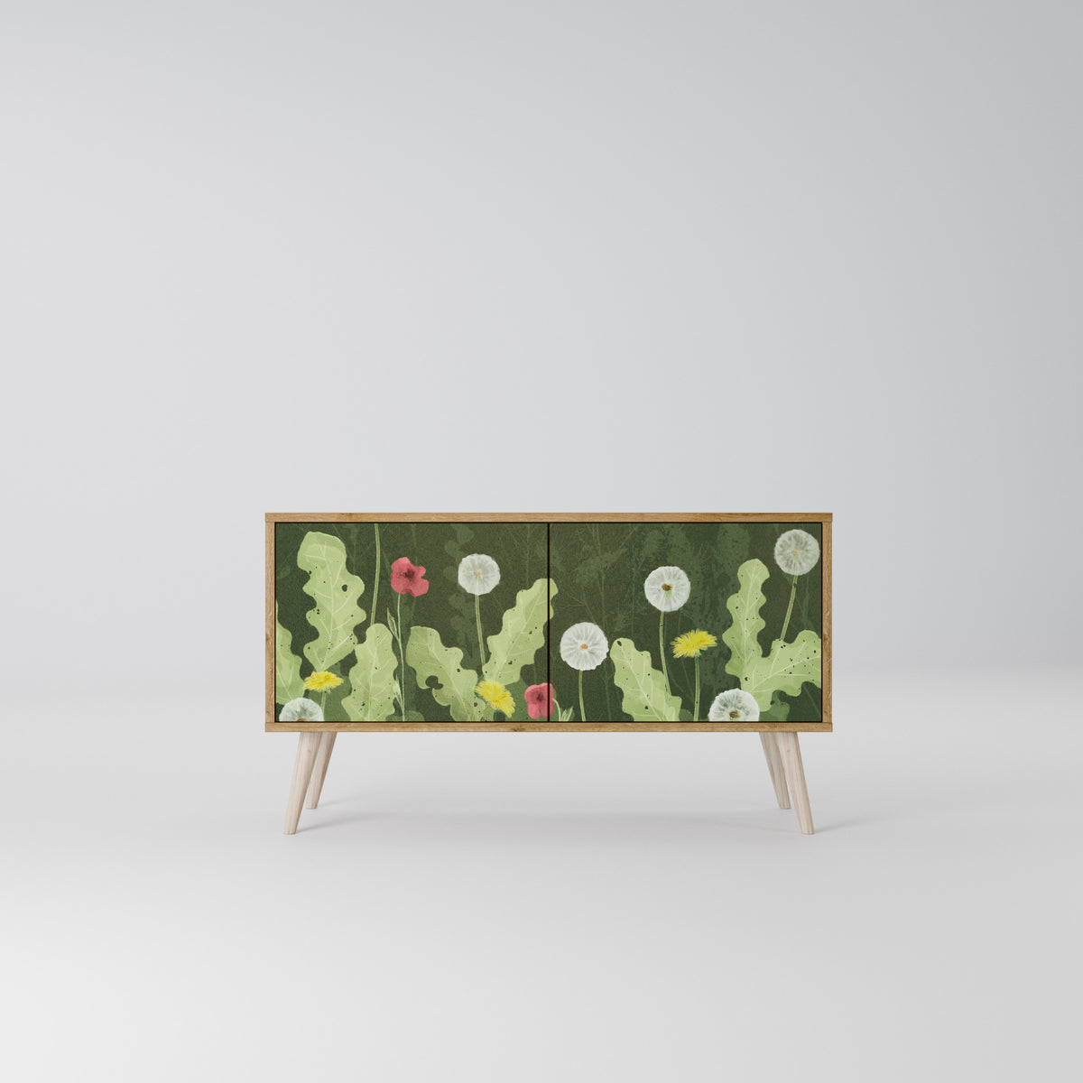 DANDELION AMUSE Mueble de TV Compacto de 2 puertas
