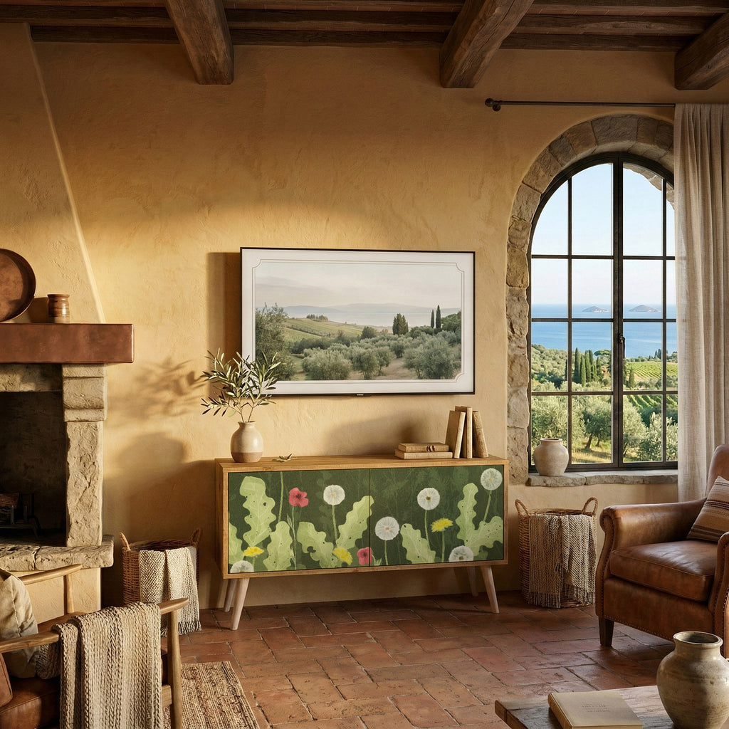 DANDELION AMUSE Mueble de TV Compacto de 2 puertas