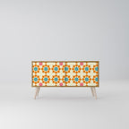 FLORAL DECOR Mueble de TV Compacto de 2 puertas