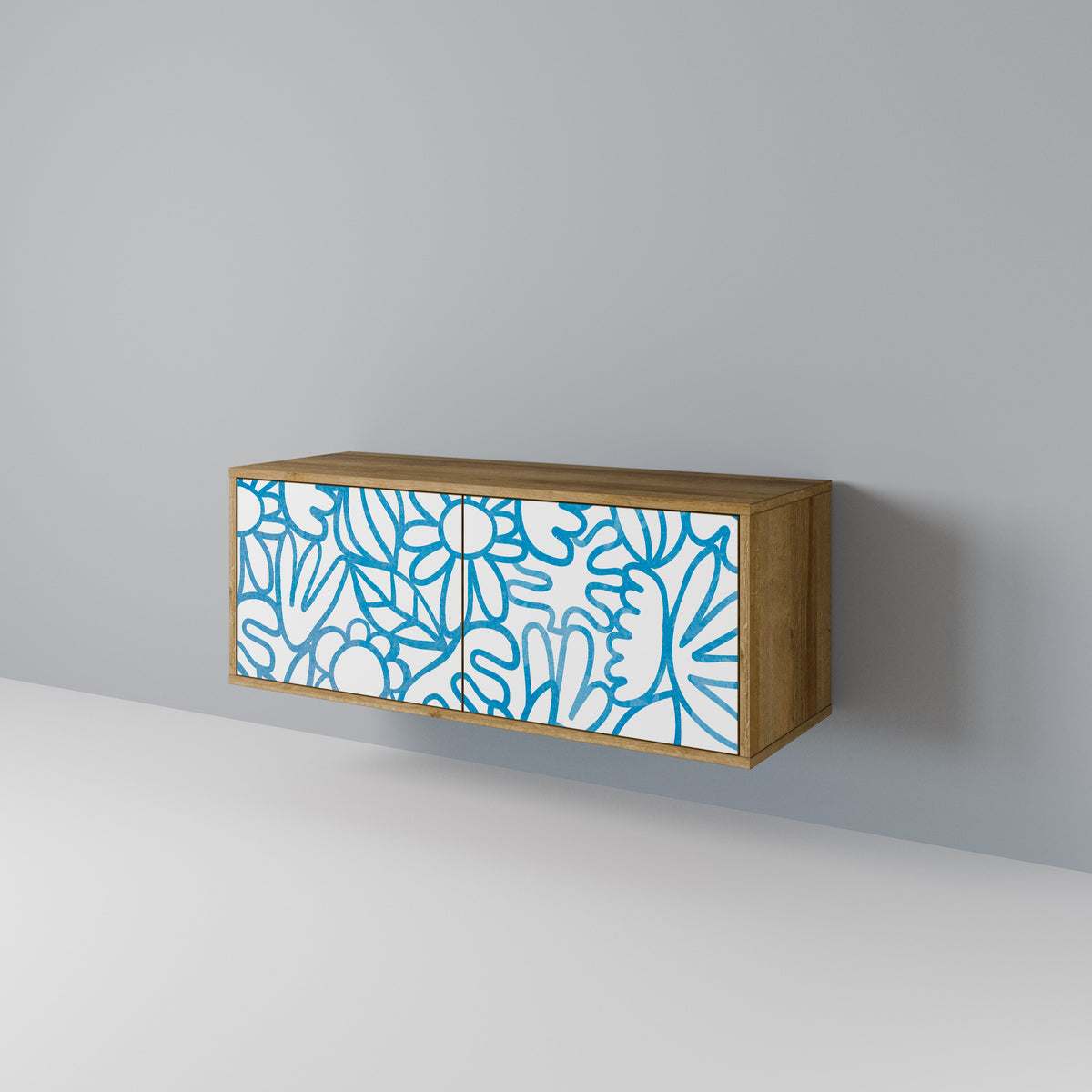 BLOOMY MORNING Mueble de TV Compacto de 2 puertas