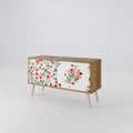 FLOWERS AND STRAWBERRIES Mueble de TV Compacto de 2 puertas