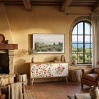 FLOWERS AND STRAWBERRIES Mueble de TV Compacto de 2 puertas