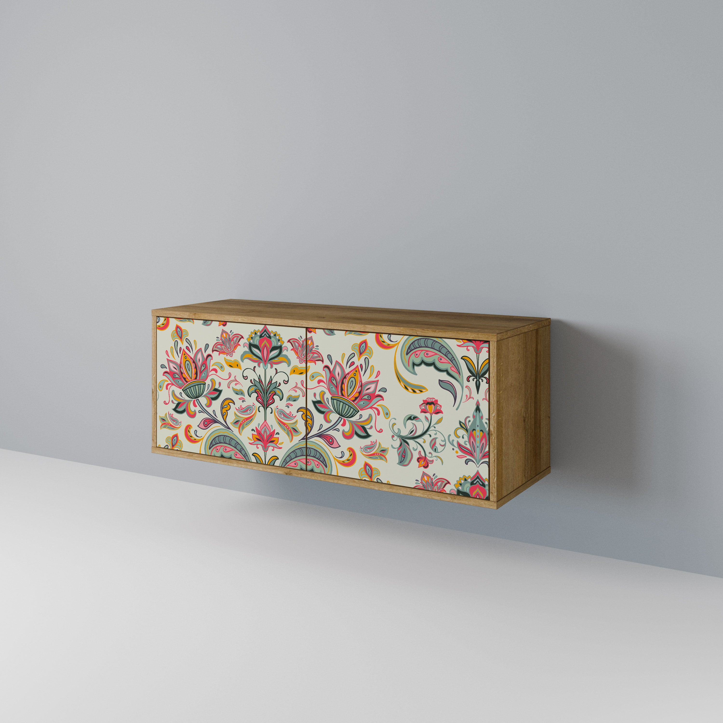 ORGANIC FOLKLORE Mueble de TV Compacto de 2 puertas