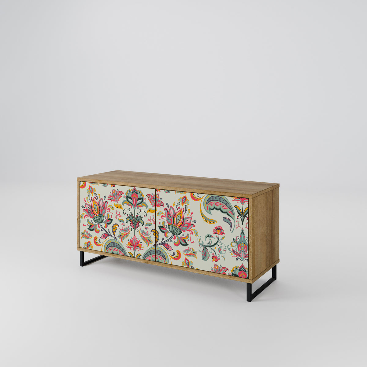 ORGANIC FOLKLORE Mueble de TV Compacto de 2 puertas