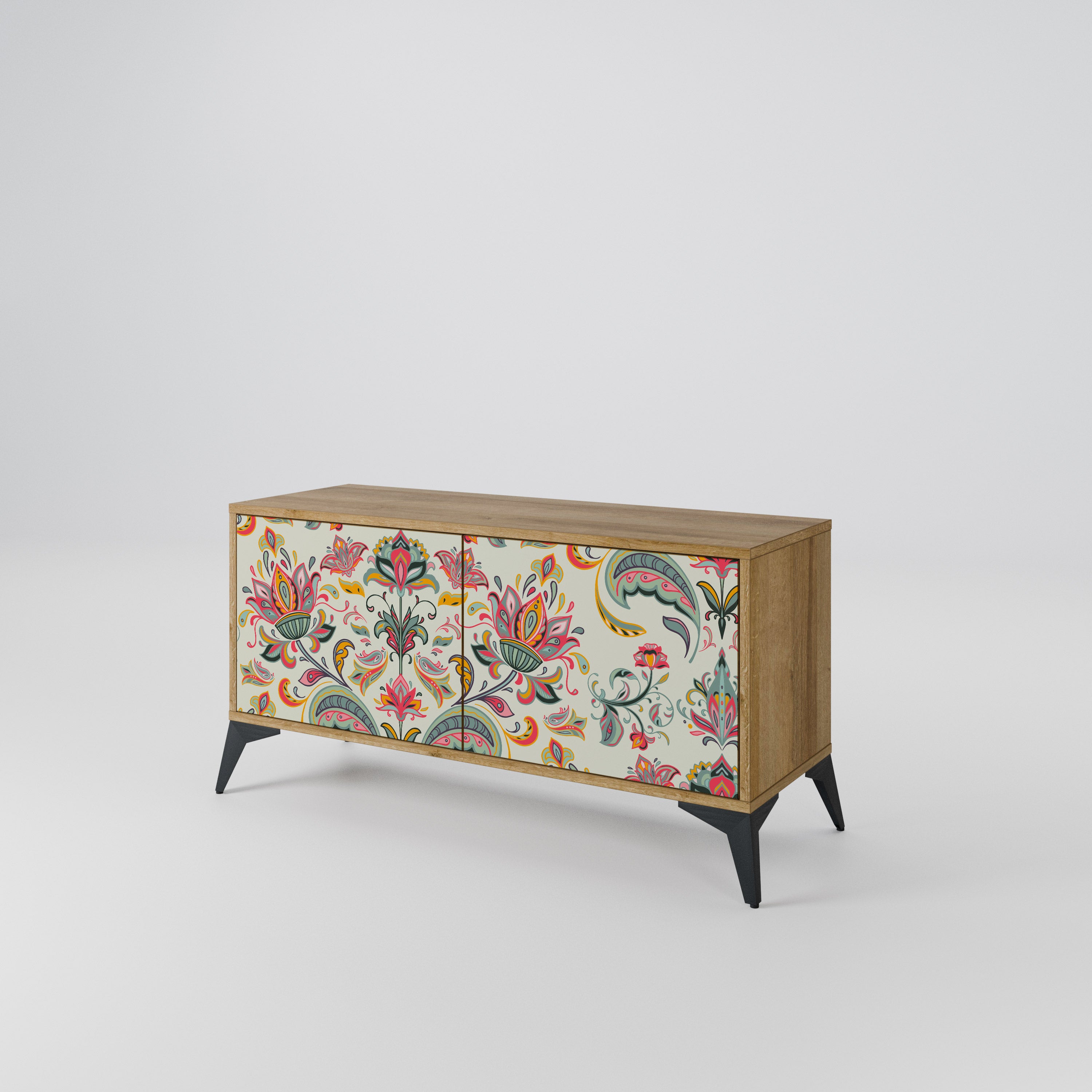 ORGANIC FOLKLORE Mueble de TV Compacto de 2 puertas