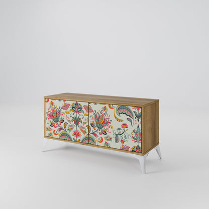 ORGANIC FOLKLORE Mueble de TV Compacto de 2 puertas