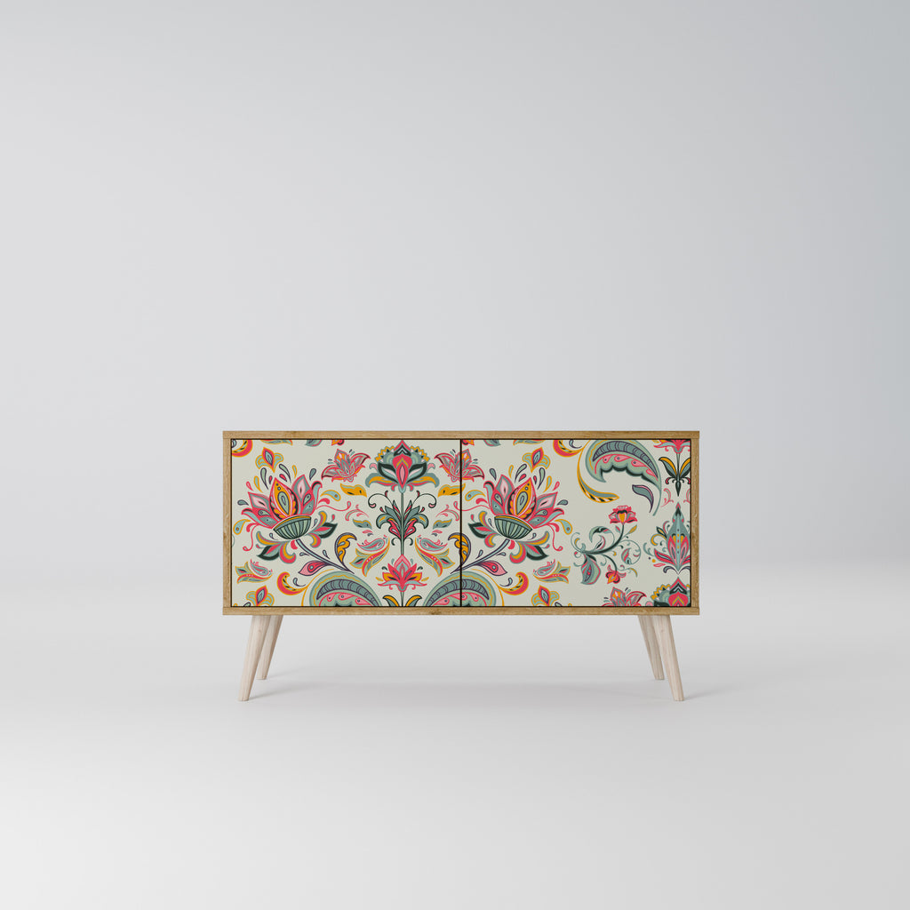 ORGANIC FOLKLORE Mueble de TV Compacto de 2 puertas