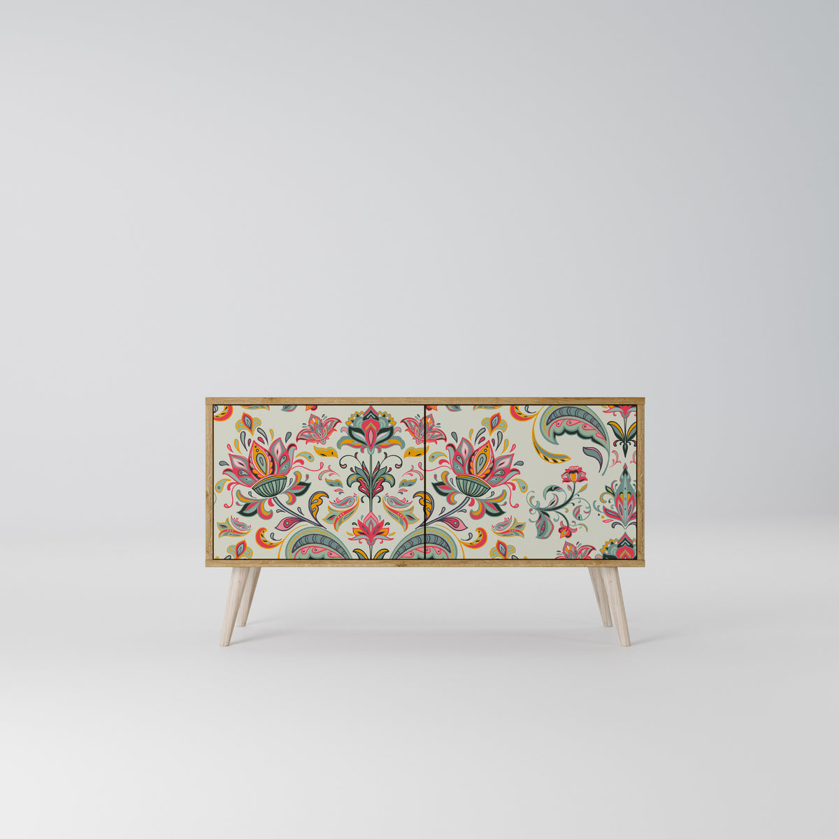 ORGANIC FOLKLORE Mueble de TV Compacto de 2 puertas