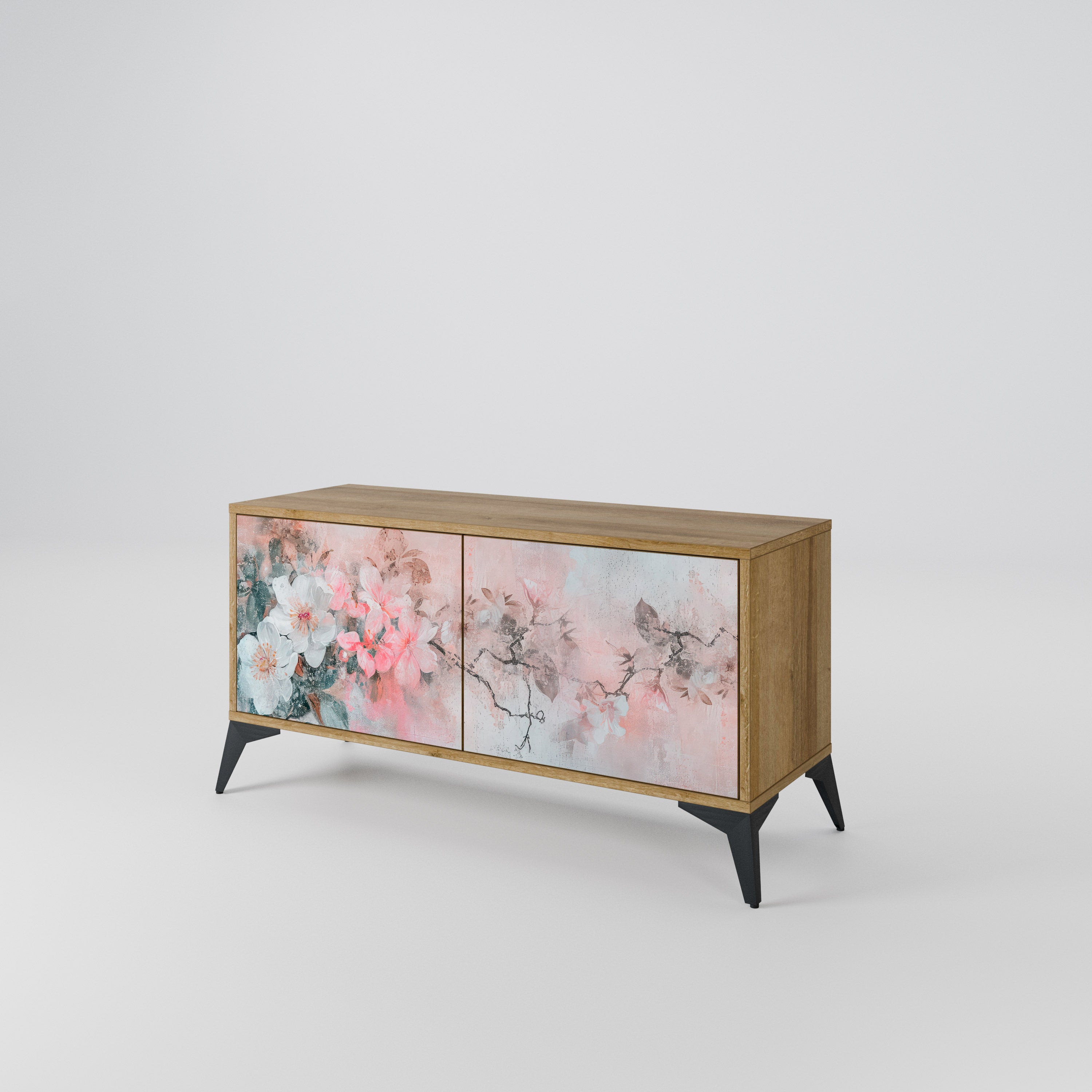 CHERRY BLOSSOM Mueble de TV Compacto de 2 puertas