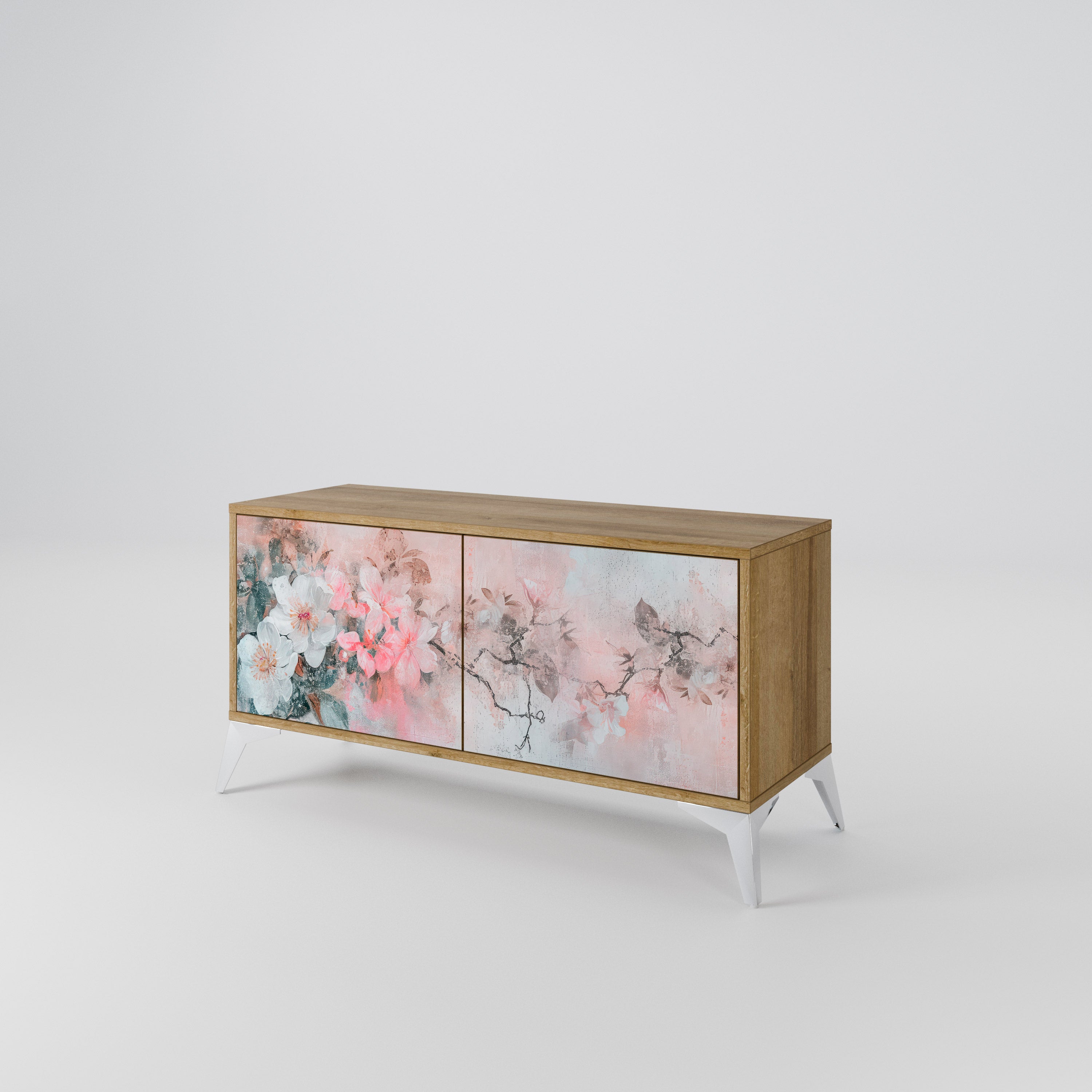 CHERRY BLOSSOM Mueble de TV Compacto de 2 puertas