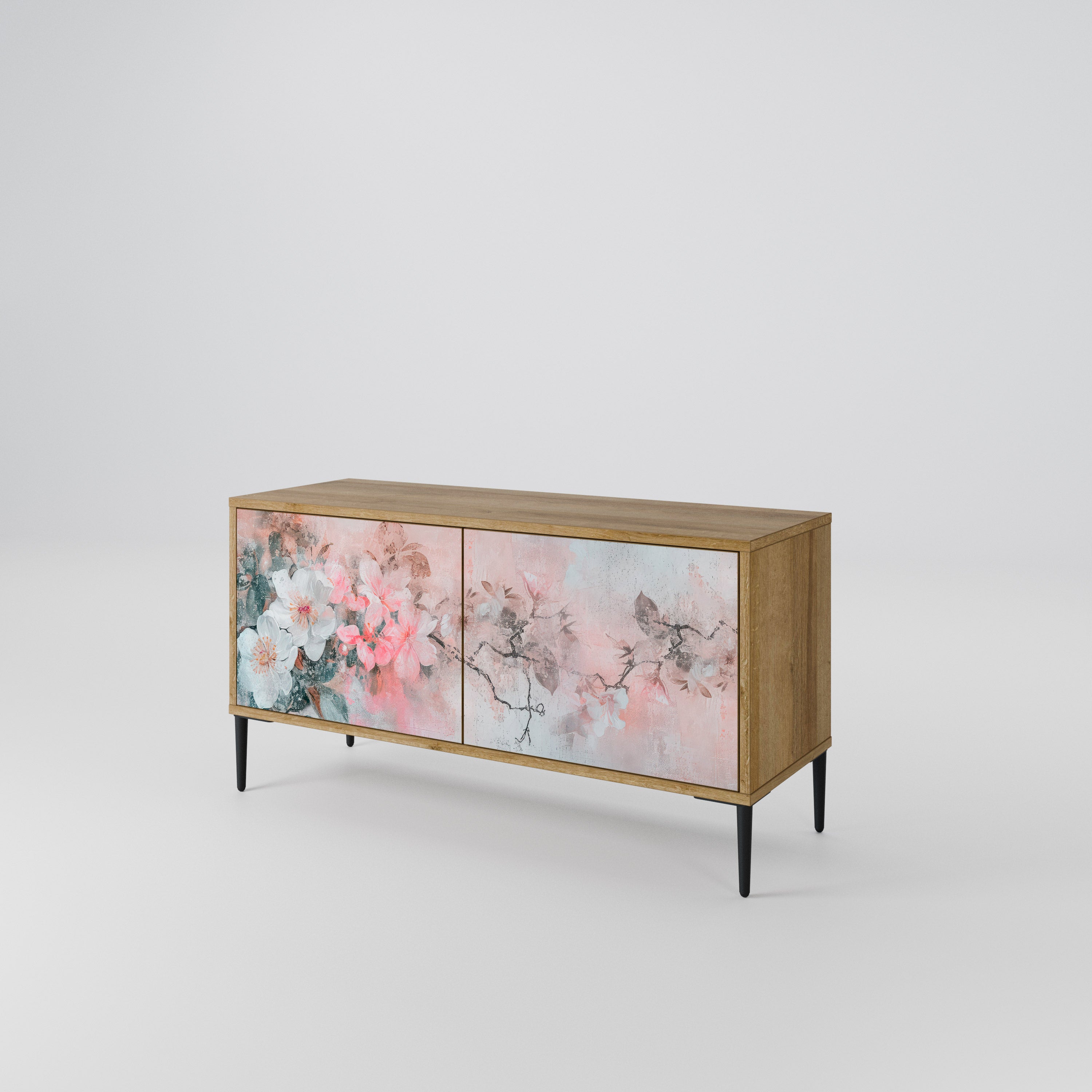 CHERRY BLOSSOM Mueble de TV Compacto de 2 puertas