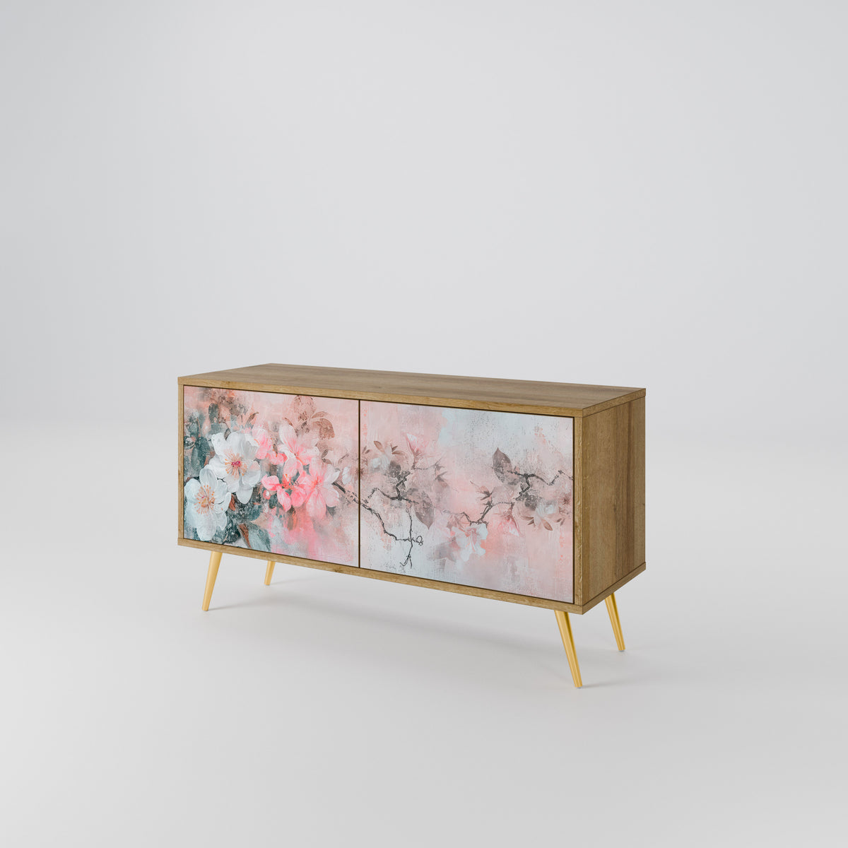 CHERRY BLOSSOM Mueble de TV Compacto de 2 puertas