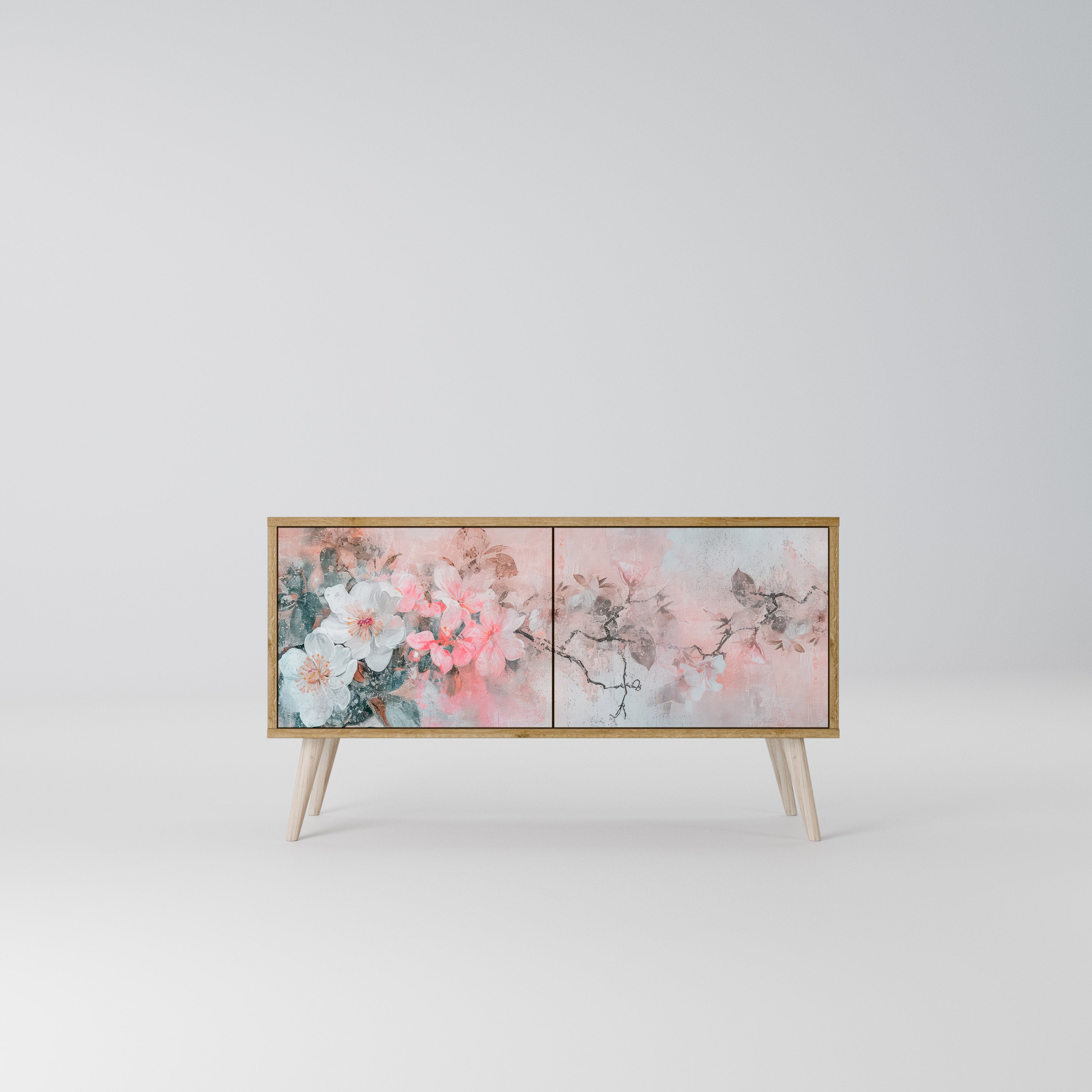 CHERRY BLOSSOM Mueble de TV Compacto de 2 puertas