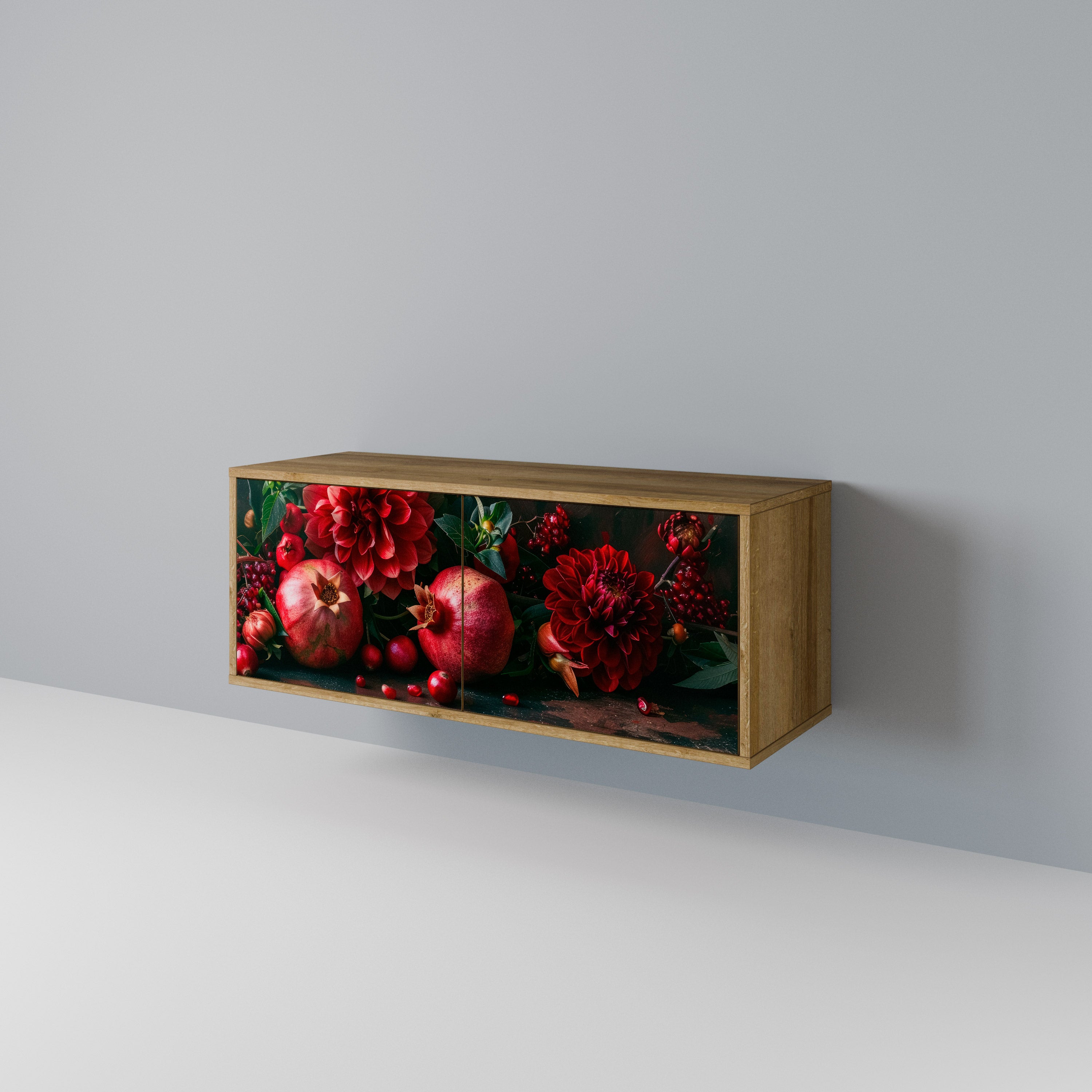 DAHLIAS AND POMEGRANATES Mueble de TV Compacto de 2 puertas