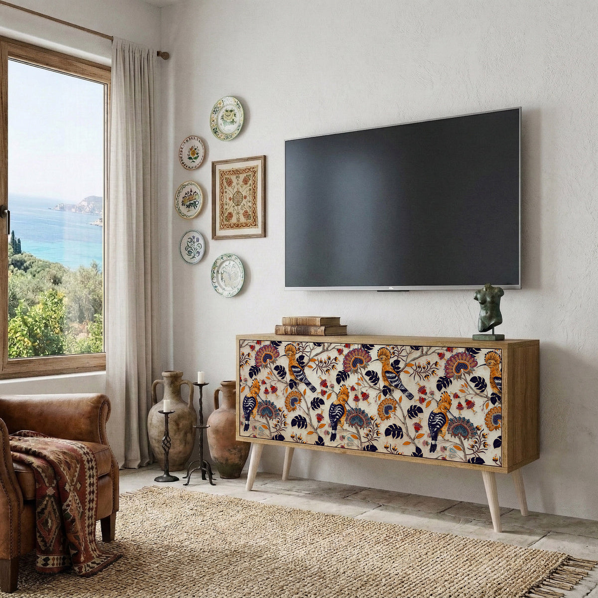 EMINENT HOOPOE Mueble de TV Compacto de 2 puertas