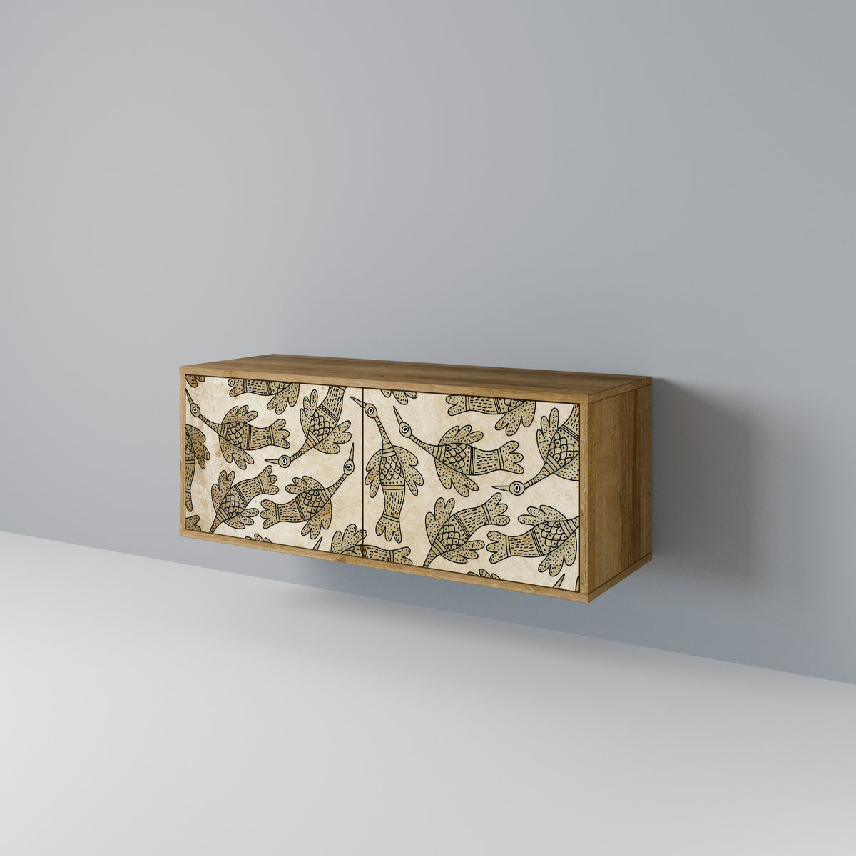 ALMONDINE SONGBIRD Mueble de TV Compacto de 2 puertas