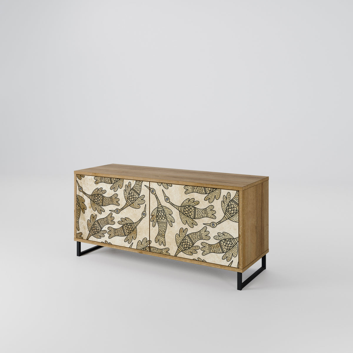 ALMONDINE SONGBIRD Mueble de TV Compacto de 2 puertas