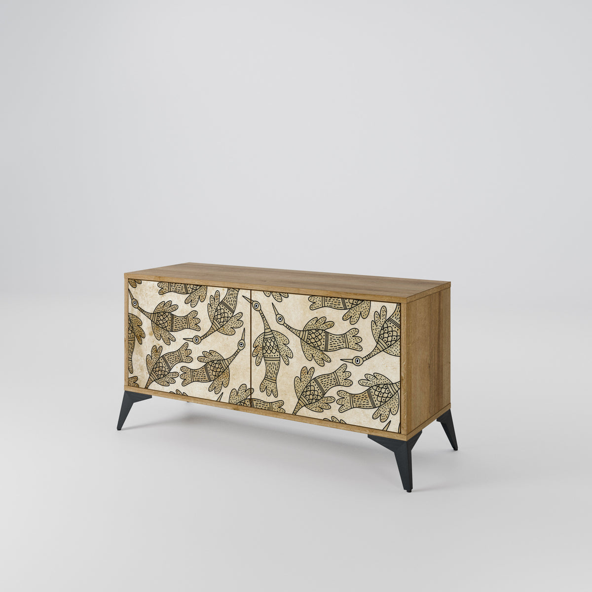 ALMONDINE SONGBIRD Mueble de TV Compacto de 2 puertas